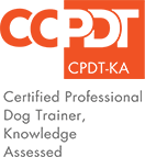 CCPDT-KA certified professional dog trainer badge
