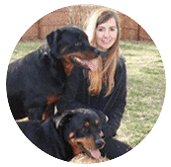 Adrienne Farricelli, certified dog trainer, with her dogs, creator of the Brain Training for Dogs program